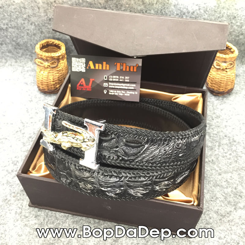 Thắt lưng da cá sấu hoa cà thể hiện đẳng cấp phái mạnh